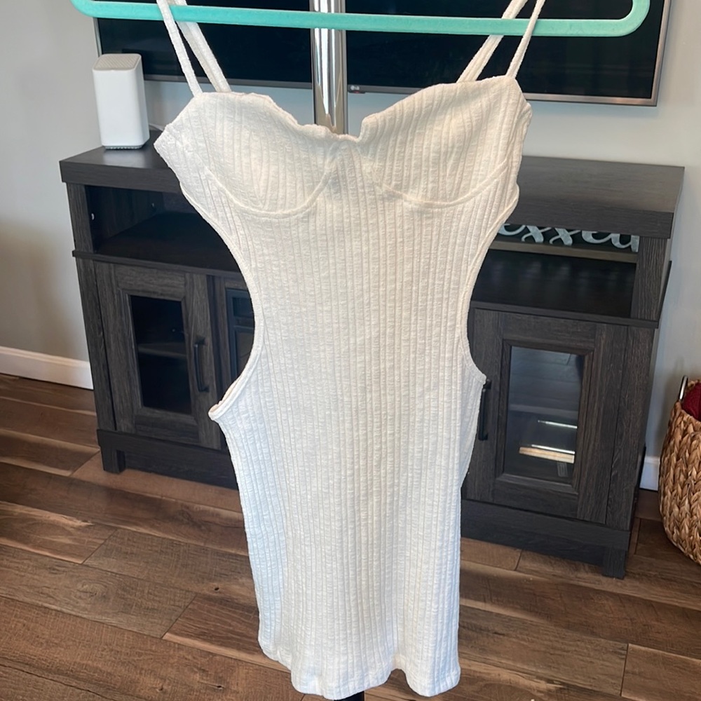 White mini dress